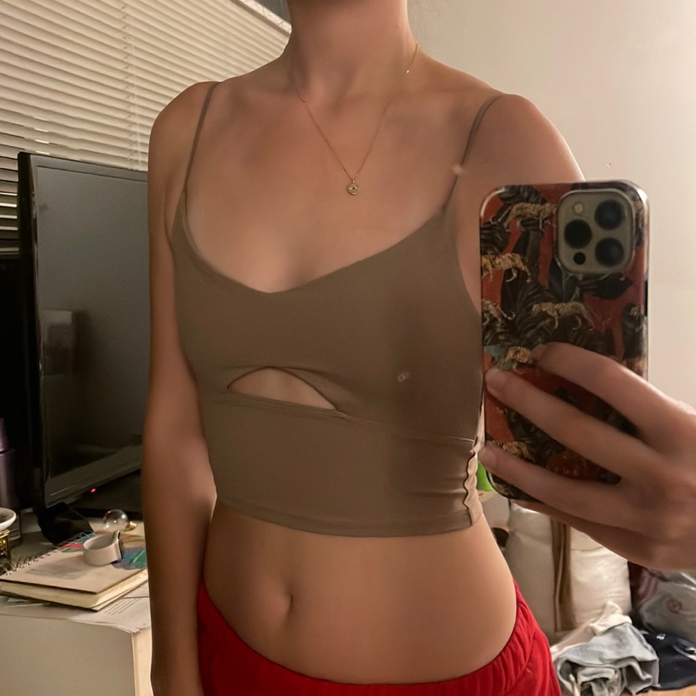 Nude soft crop top super stretchy